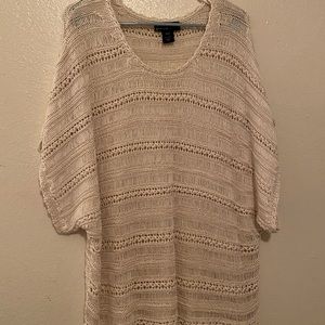 Knitted open weave blouse
